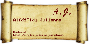 Alföldy Julianna névjegykártya
