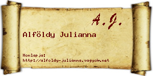 Alföldy Julianna névjegykártya