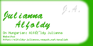julianna alfoldy business card